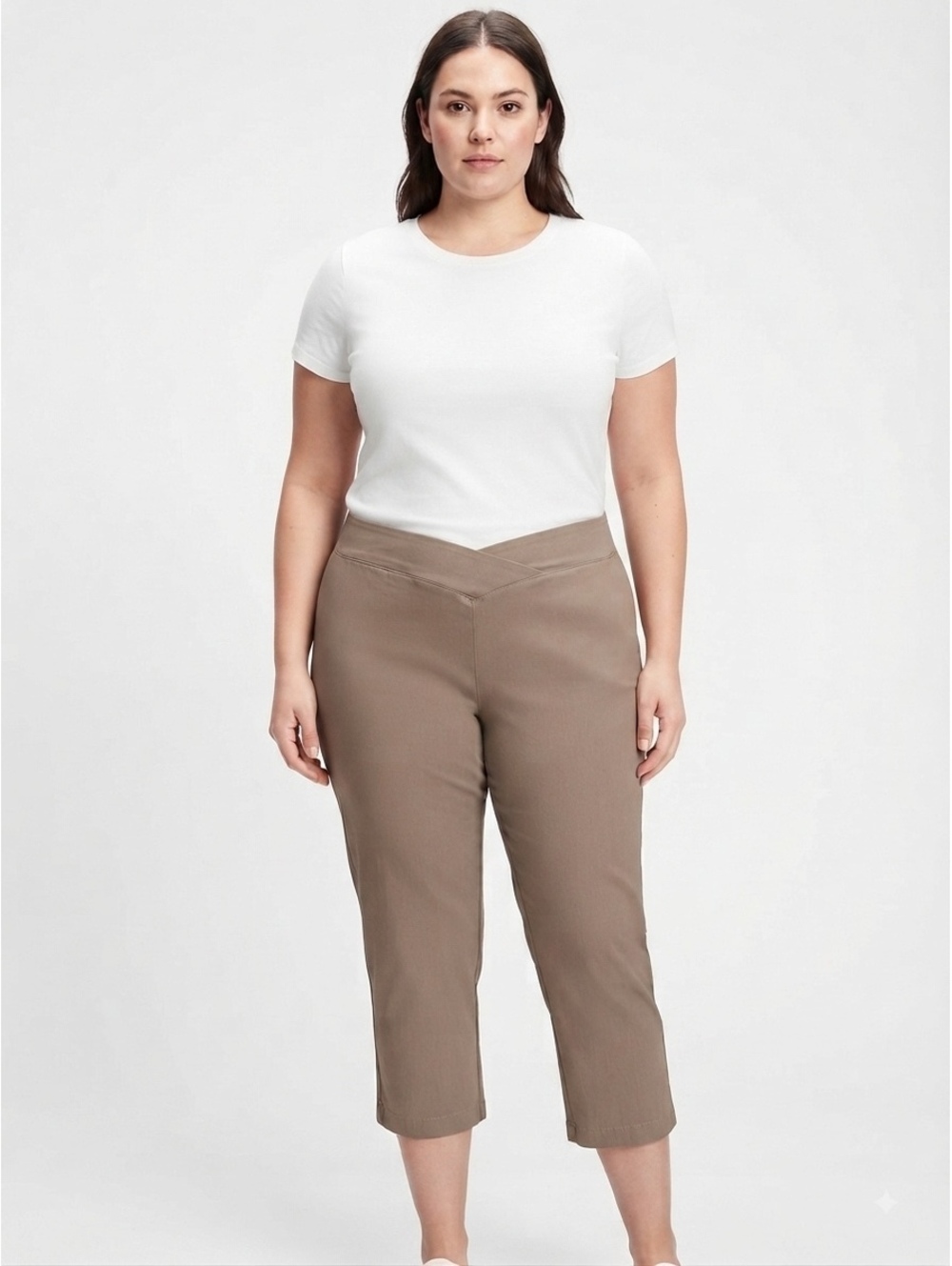 Armando Women's Taupe Capri Pants Size 3X